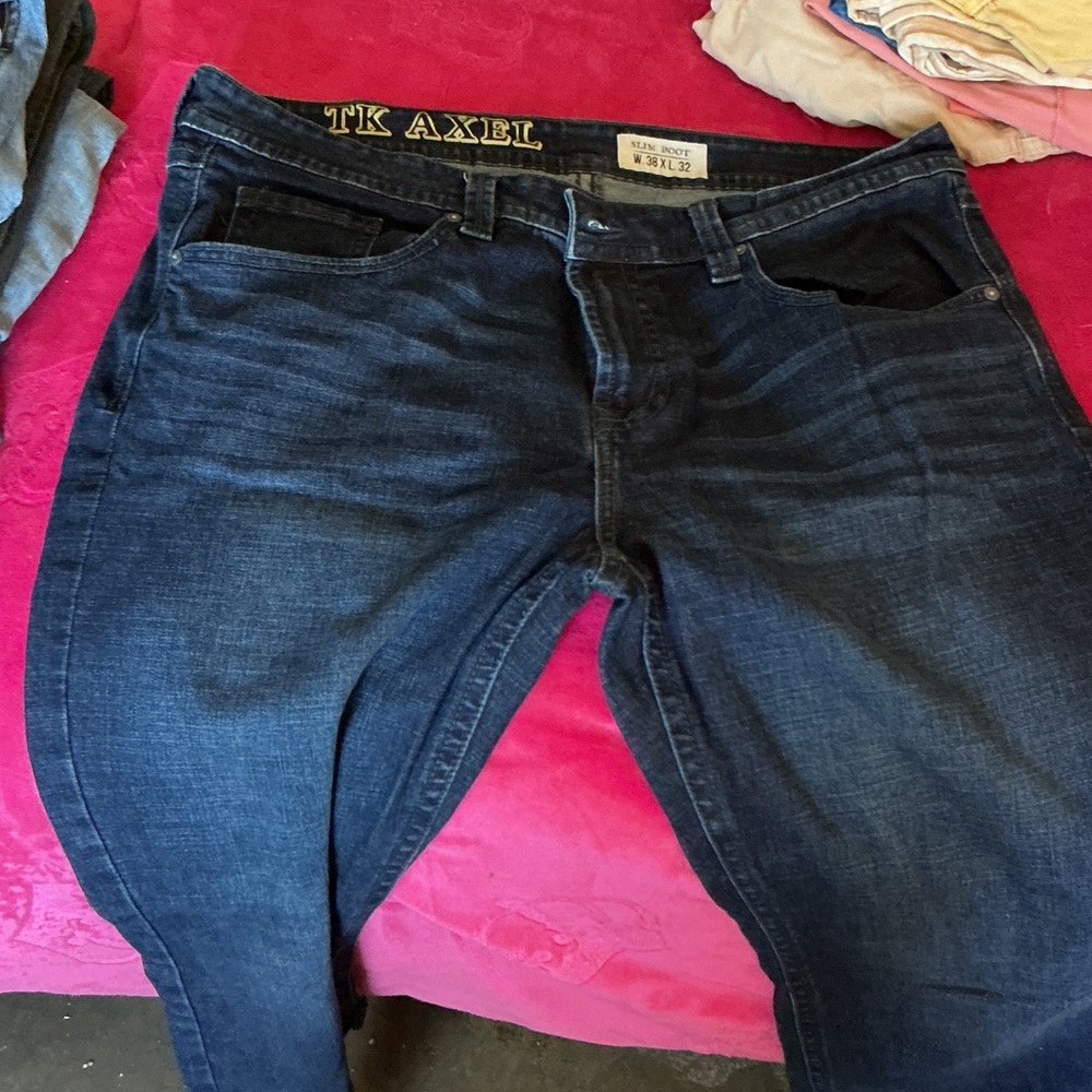 TK Axel Men's Relaxed Fit Jeans - Deep Indigo
